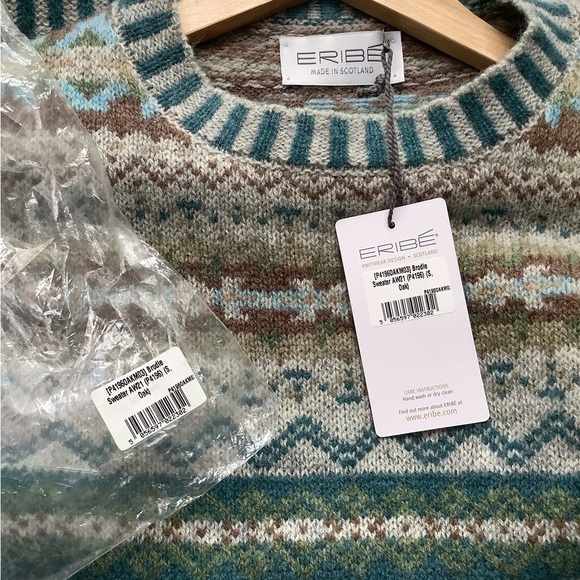 Never worn Eribe 100% wool unisex sweater Made in Scotland with tags - Picture 5 of 16